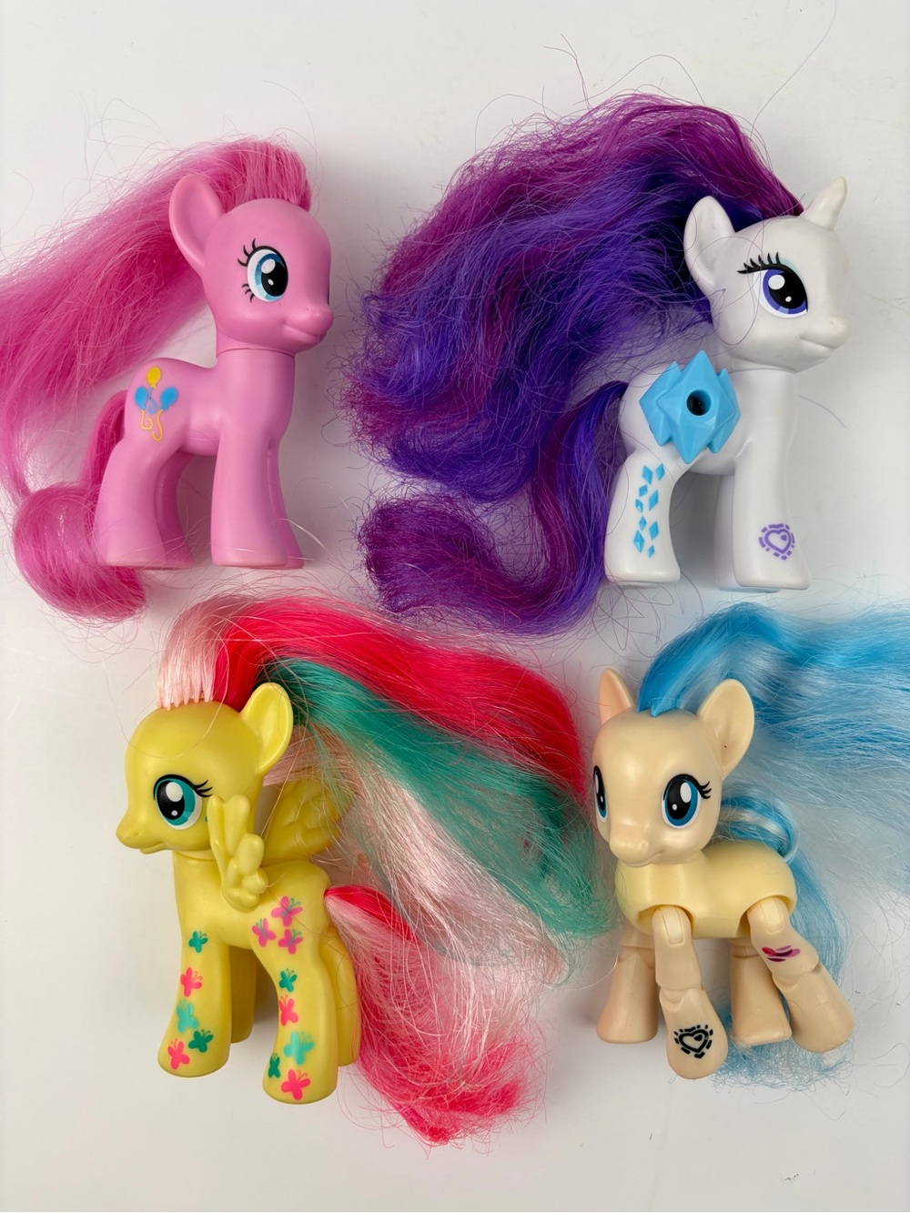 My Little Pony G4 Mixed Lot of 4 Brushable Pinkie Pie Rarity MLP